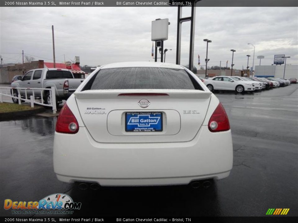 2006 Nissan Maxima 3.5 SL Winter Frost Pearl / Black Photo #6