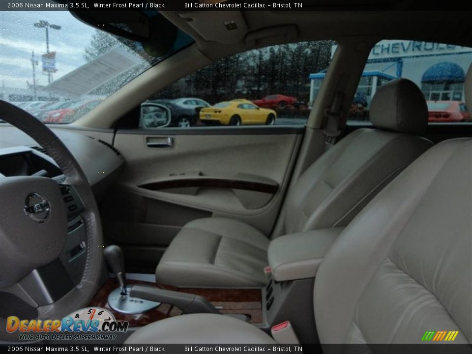 2006 Nissan Maxima 3.5 SL Winter Frost Pearl / Black Photo #10