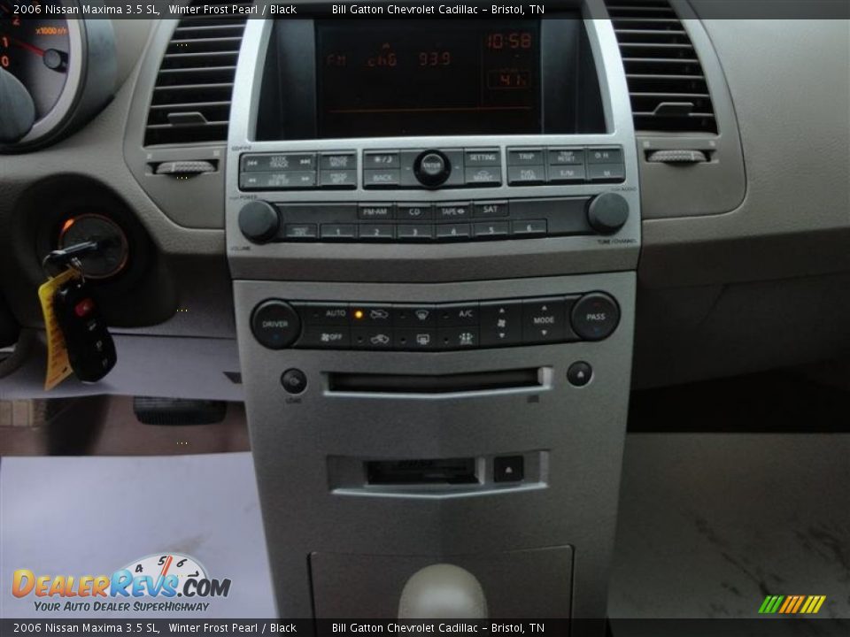 2006 Nissan Maxima 3.5 SL Winter Frost Pearl / Black Photo #12