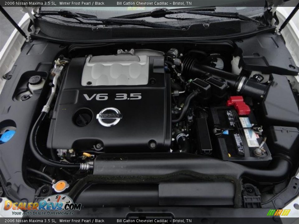 2006 Nissan Maxima 3.5 SL Winter Frost Pearl / Black Photo #15
