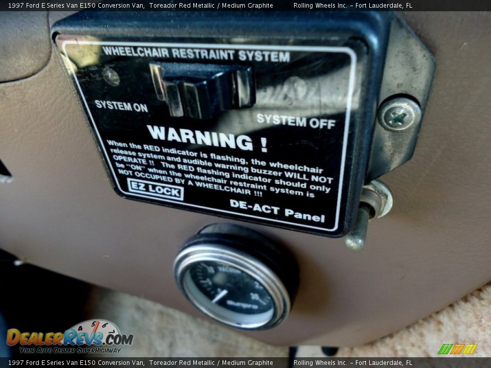 1997 Ford E Series Van E150 Conversion Van Toreador Red Metallic / Medium Graphite Photo #22