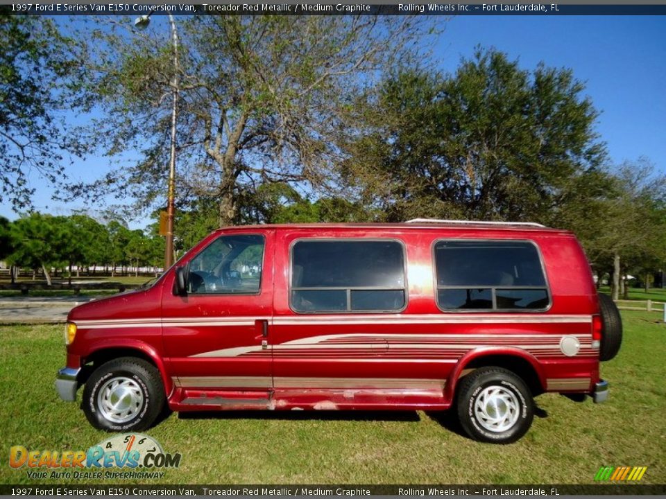 1997 Ford E Series Van E150 Conversion Van Toreador Red Metallic / Medium Graphite Photo #23