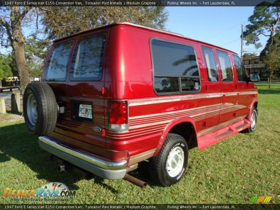 1997 Ford E Series Van E150 Conversion Van Toreador Red Metallic / Medium Graphite Photo #36