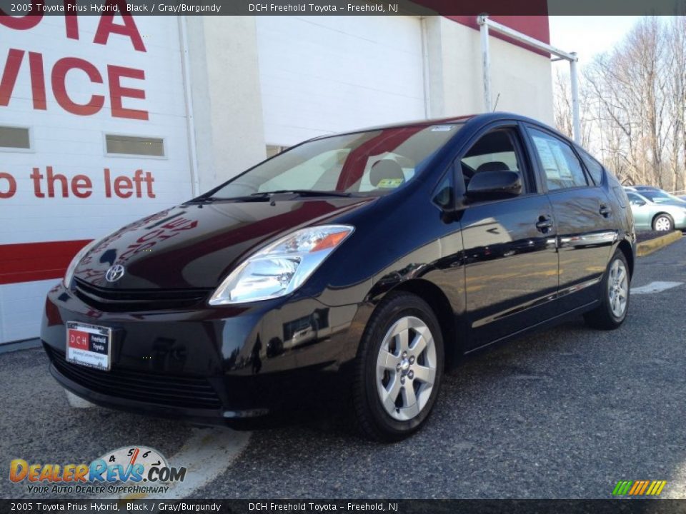 2005 Toyota Prius Hybrid Black / Gray/Burgundy Photo #1
