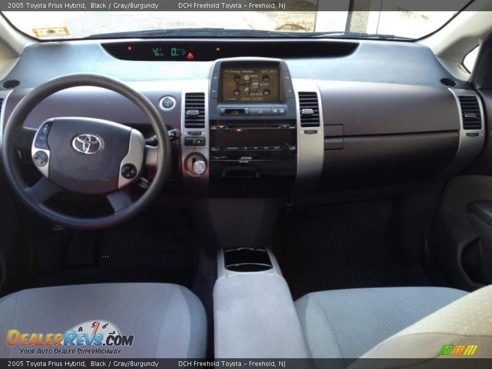 2005 Toyota Prius Hybrid Black / Gray/Burgundy Photo #11