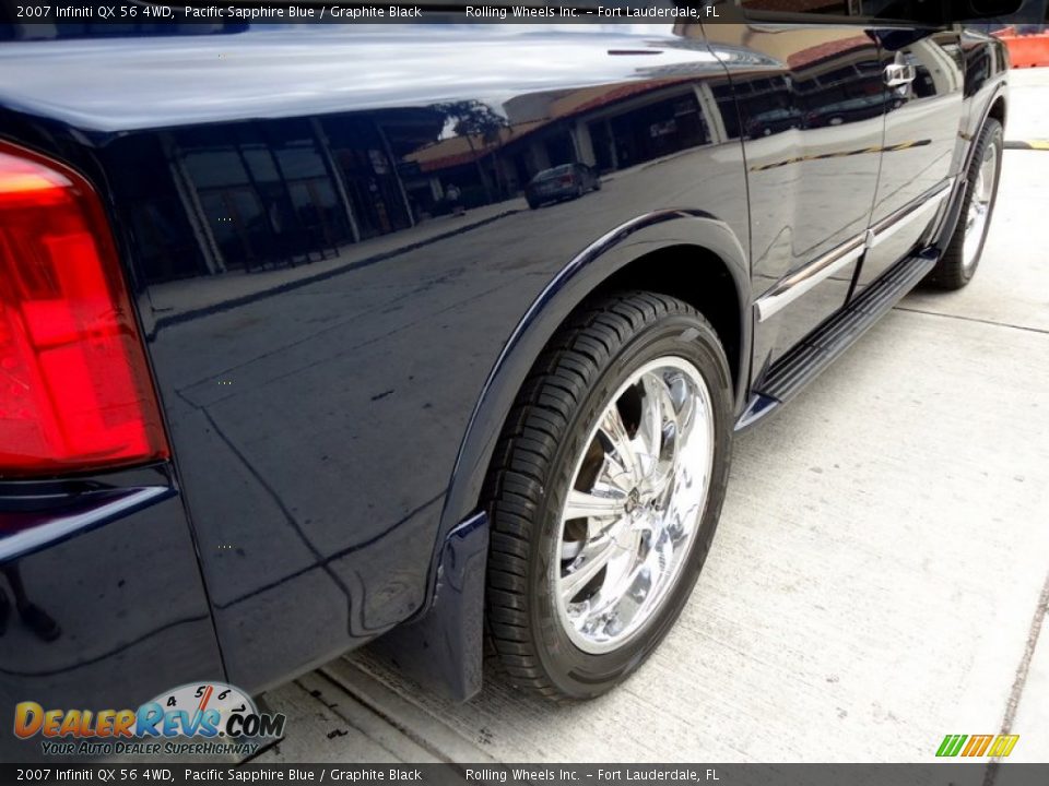 2007 Infiniti QX 56 4WD Pacific Sapphire Blue / Graphite Black Photo #17