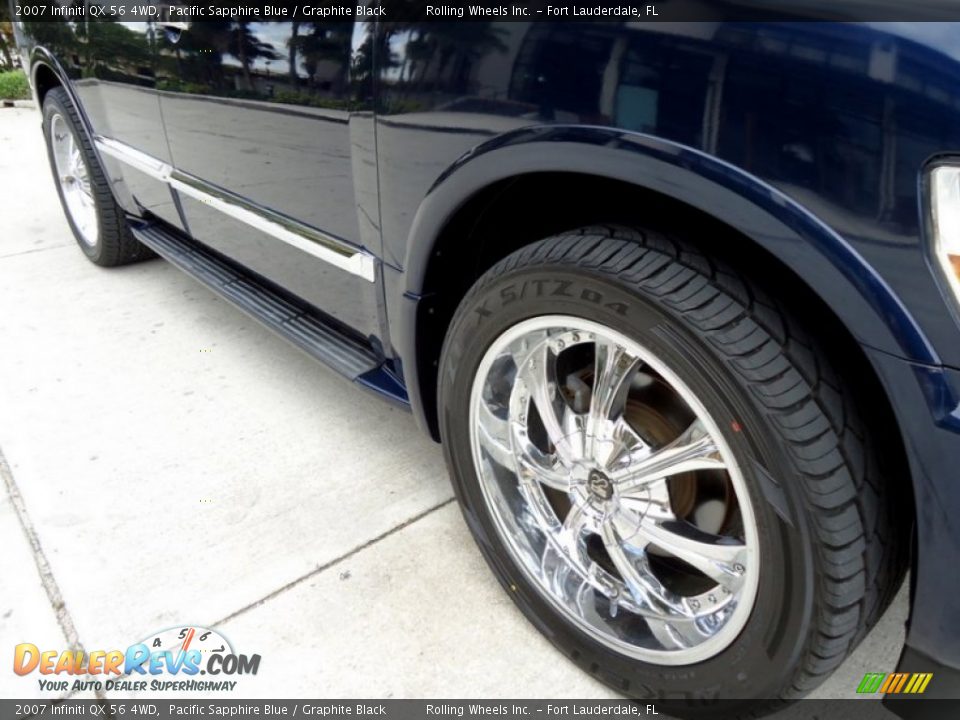 2007 Infiniti QX 56 4WD Pacific Sapphire Blue / Graphite Black Photo #19