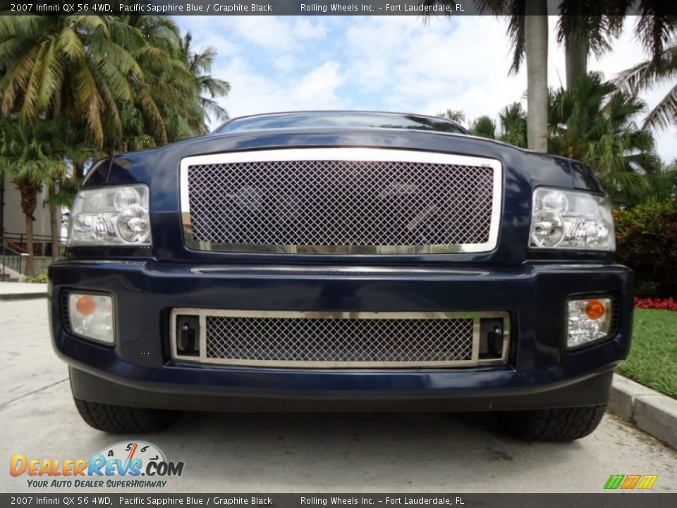 2007 Infiniti QX 56 4WD Pacific Sapphire Blue / Graphite Black Photo #27