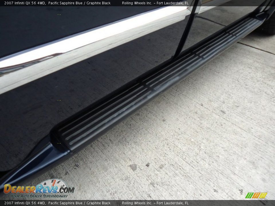 2007 Infiniti QX 56 4WD Pacific Sapphire Blue / Graphite Black Photo #28