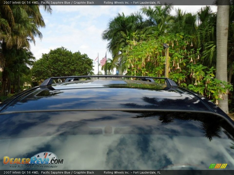 2007 Infiniti QX 56 4WD Pacific Sapphire Blue / Graphite Black Photo #29