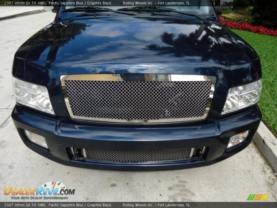 2007 Infiniti QX 56 4WD Pacific Sapphire Blue / Graphite Black Photo #31
