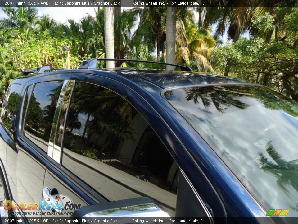 2007 Infiniti QX 56 4WD Pacific Sapphire Blue / Graphite Black Photo #35