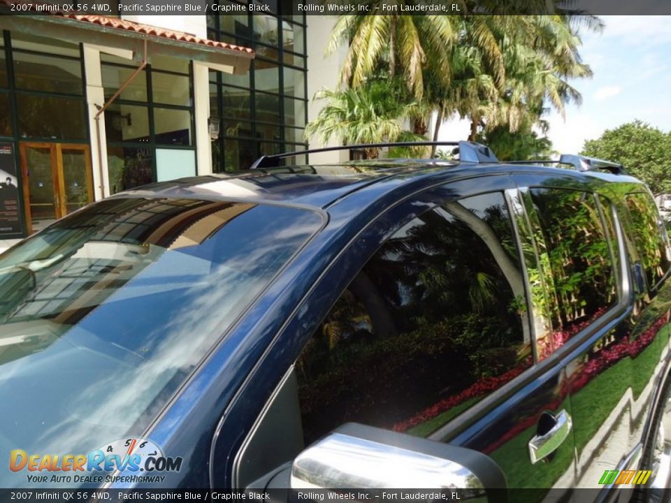 2007 Infiniti QX 56 4WD Pacific Sapphire Blue / Graphite Black Photo #36