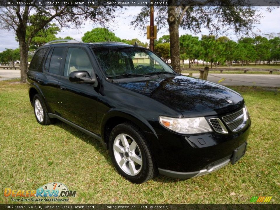 2007 Saab 9-7X 5.3i Obsidian Black / Desert Sand Photo #3