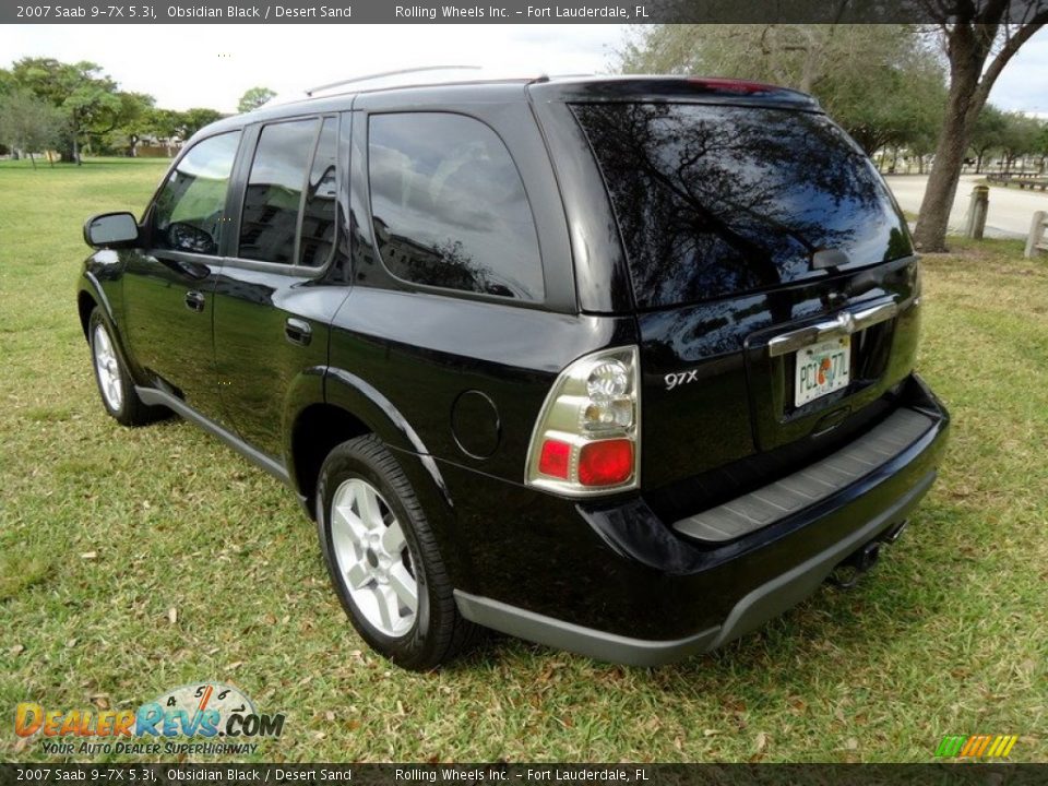 2007 Saab 9-7X 5.3i Obsidian Black / Desert Sand Photo #7