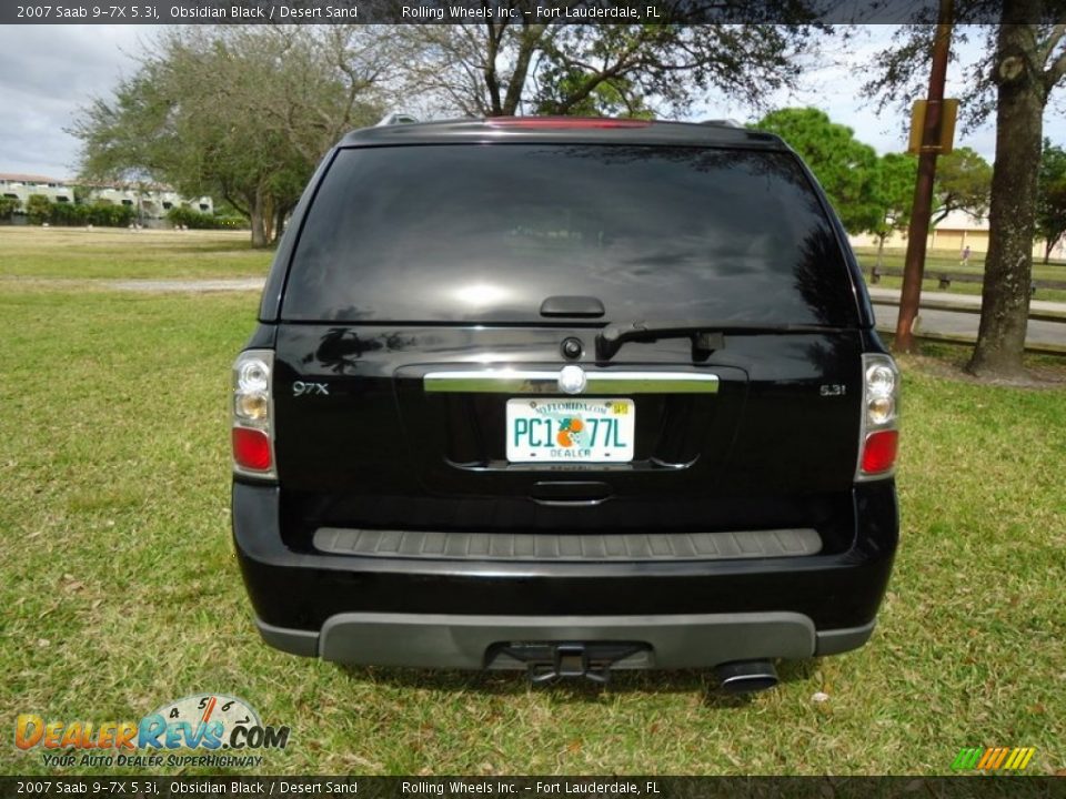2007 Saab 9-7X 5.3i Obsidian Black / Desert Sand Photo #13