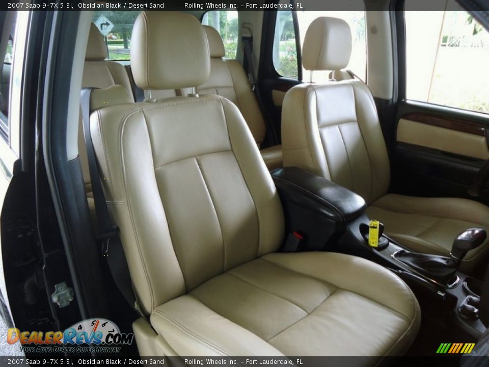 2007 Saab 9-7X 5.3i Obsidian Black / Desert Sand Photo #16