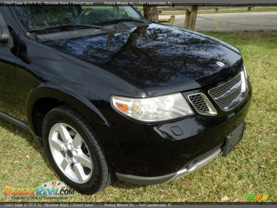 2007 Saab 9-7X 5.3i Obsidian Black / Desert Sand Photo #19