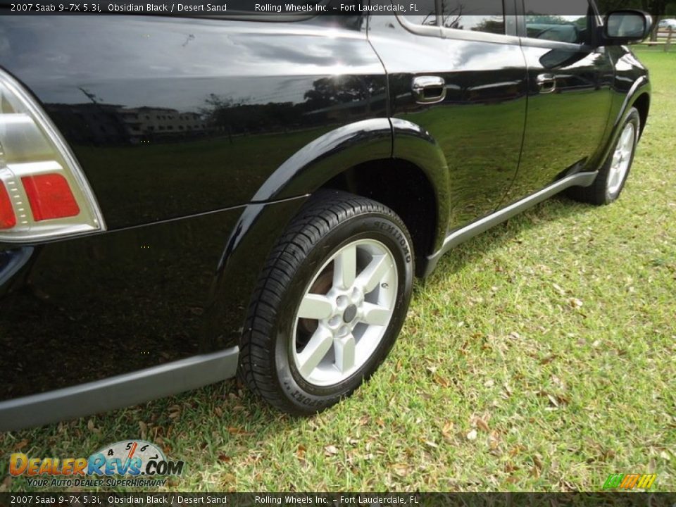 2007 Saab 9-7X 5.3i Obsidian Black / Desert Sand Photo #24