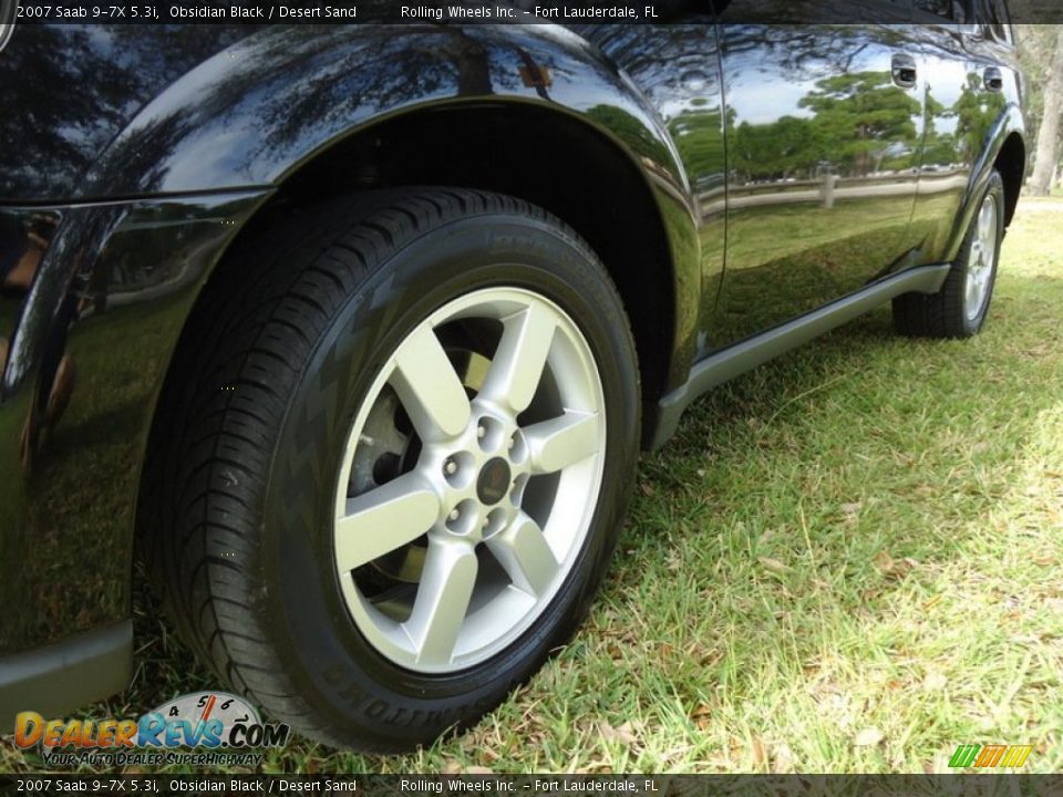 2007 Saab 9-7X 5.3i Obsidian Black / Desert Sand Photo #27