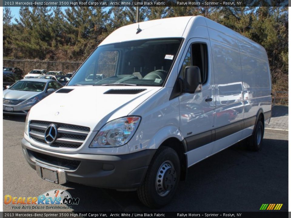 2013 Mercedes-Benz Sprinter 3500 High Roof Cargo Van Arctic White / Lima Black Fabric Photo #1