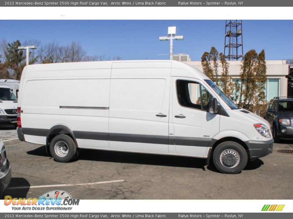 2013 Mercedes-Benz Sprinter 3500 High Roof Cargo Van Arctic White / Lima Black Fabric Photo #6