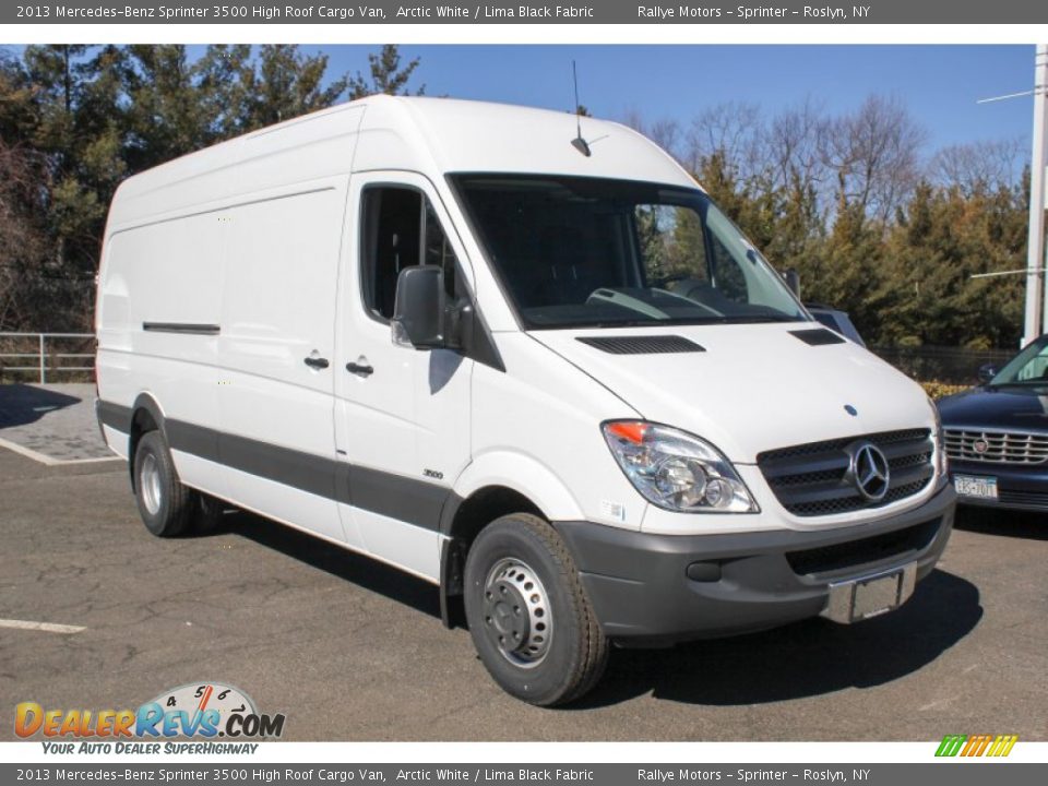 2013 Mercedes-Benz Sprinter 3500 High Roof Cargo Van Arctic White / Lima Black Fabric Photo #7