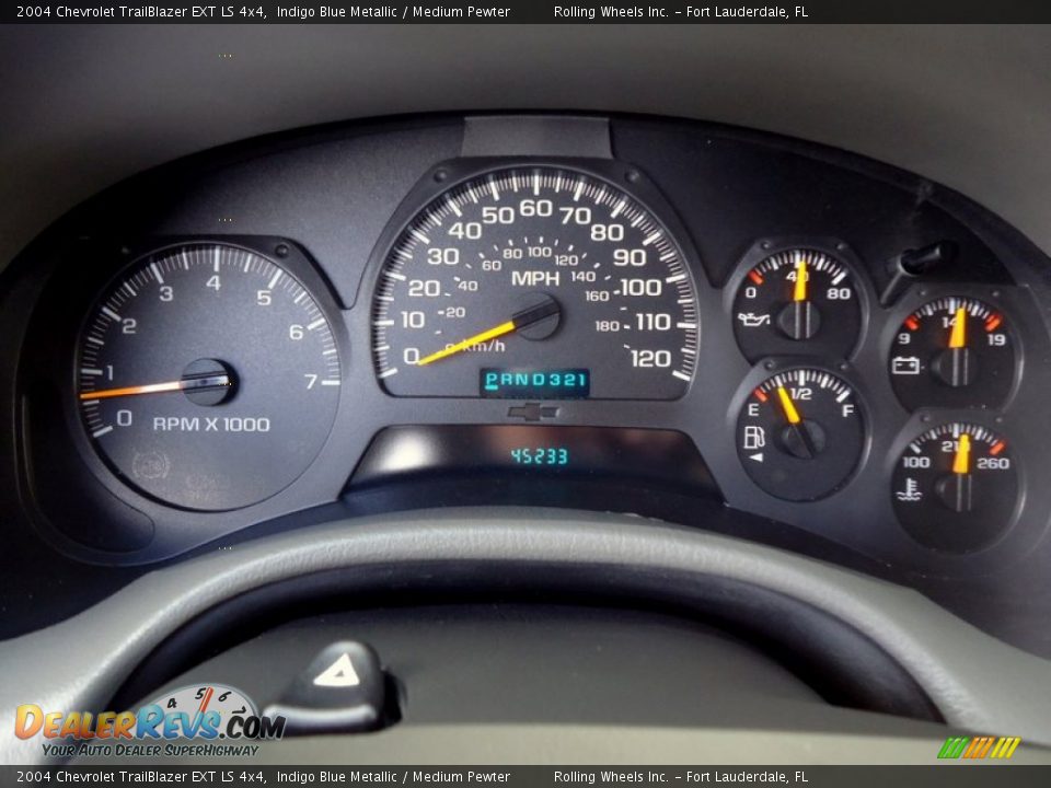 2004 Chevrolet TrailBlazer EXT LS 4x4 Indigo Blue Metallic / Medium Pewter Photo #35