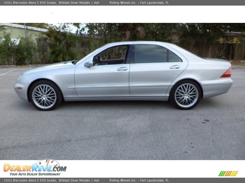 Brilliant Silver Metallic 2001 Mercedes-Benz S 600 Sedan Photo #2