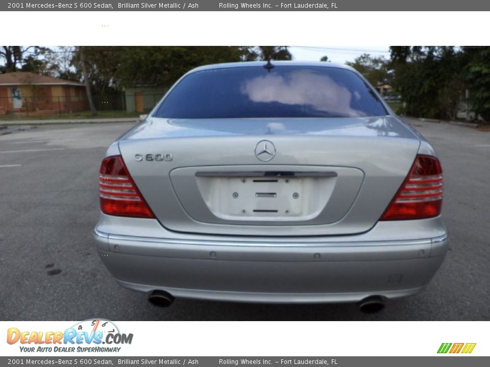 2001 Mercedes-Benz S 600 Sedan Brilliant Silver Metallic / Ash Photo #4