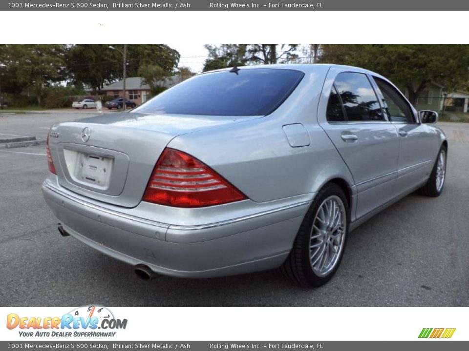 2001 Mercedes-Benz S 600 Sedan Brilliant Silver Metallic / Ash Photo #5