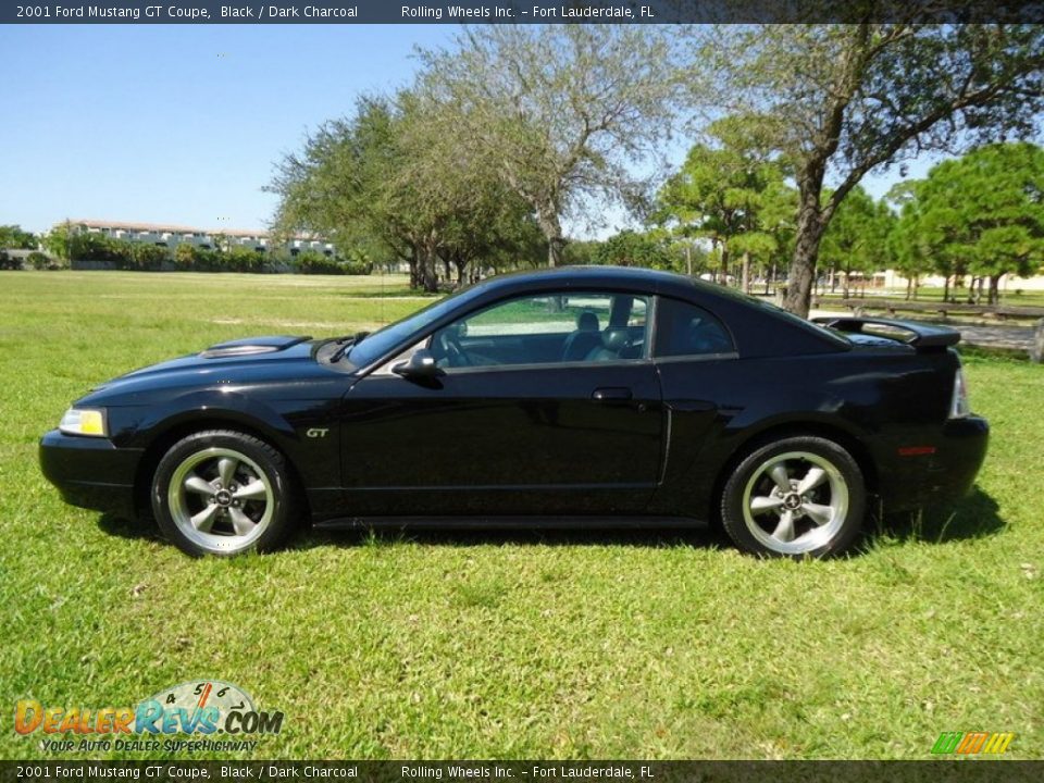 2001 Ford Mustang GT Coupe Black / Dark Charcoal Photo #4
