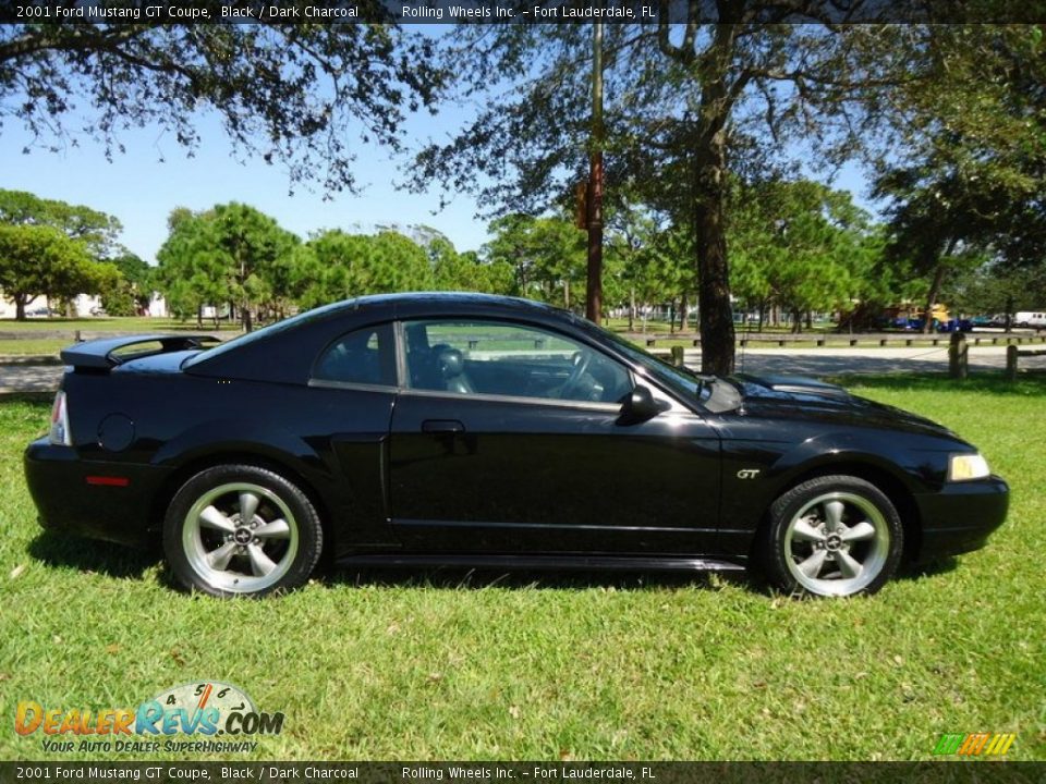 2001 Ford Mustang GT Coupe Black / Dark Charcoal Photo #11