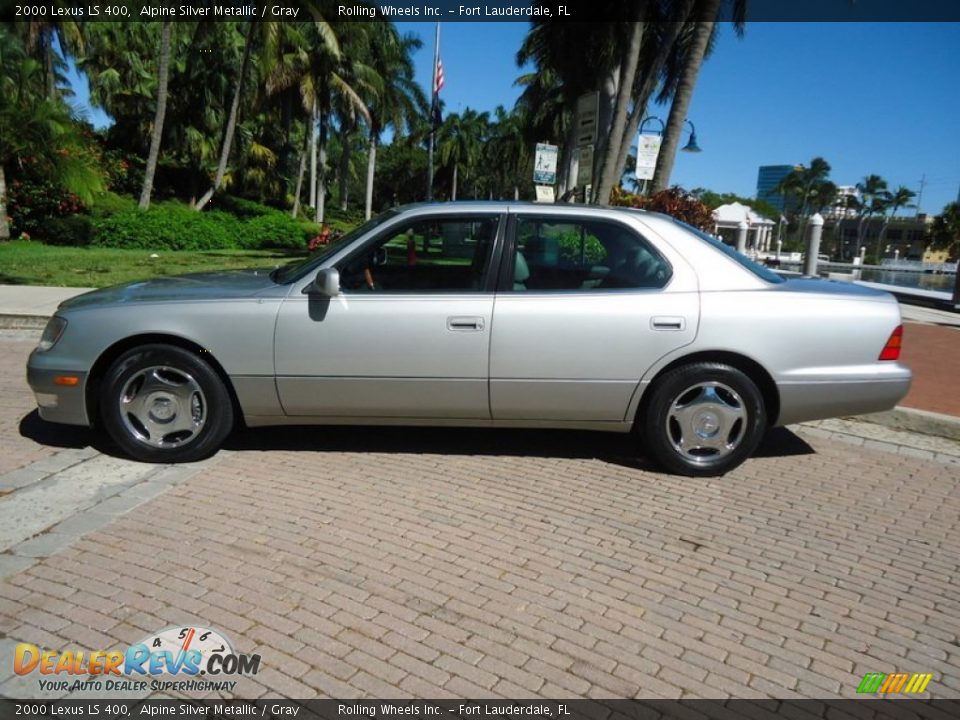 2000 Lexus LS 400 Alpine Silver Metallic / Gray Photo #2