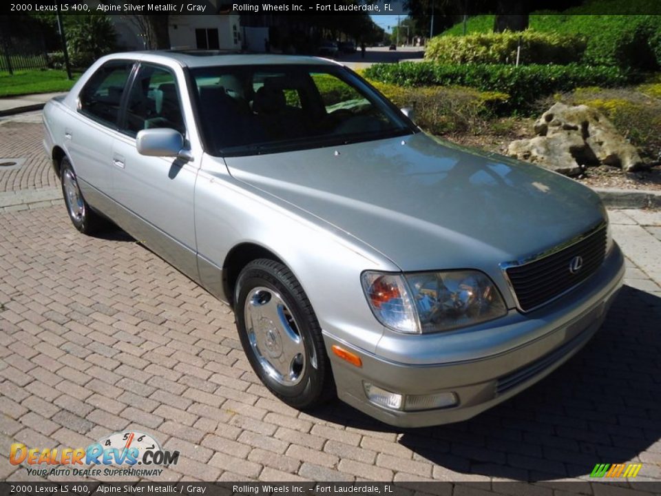 2000 Lexus LS 400 Alpine Silver Metallic / Gray Photo #10
