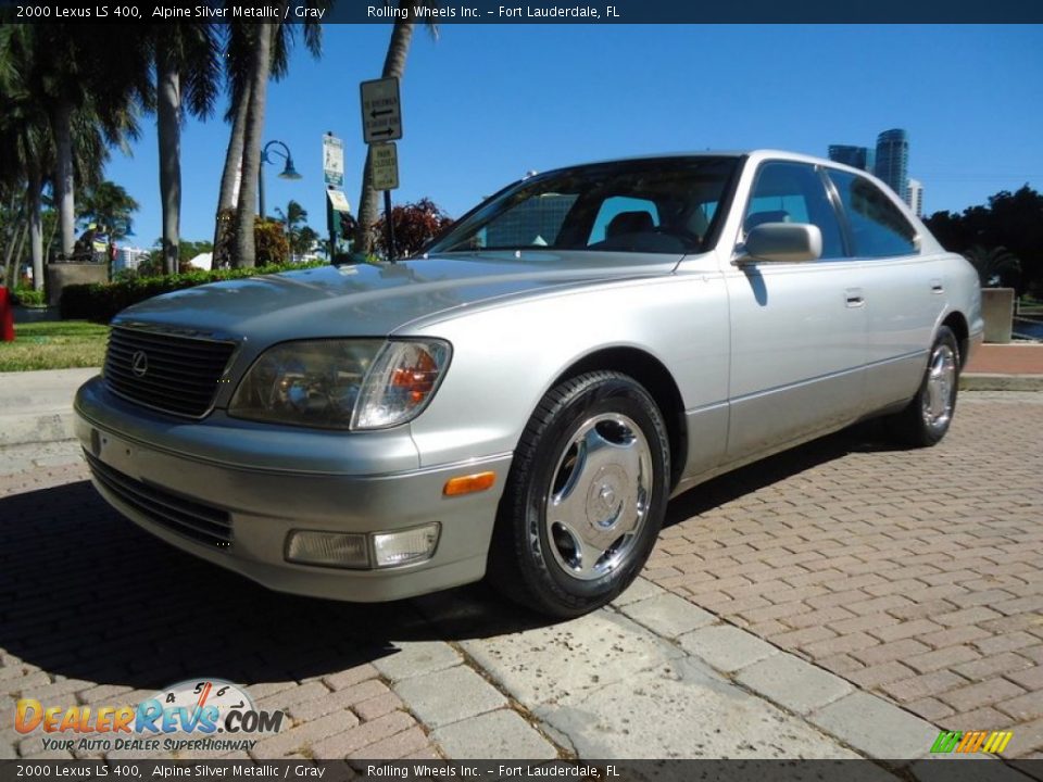 2000 Lexus LS 400 Alpine Silver Metallic / Gray Photo #13