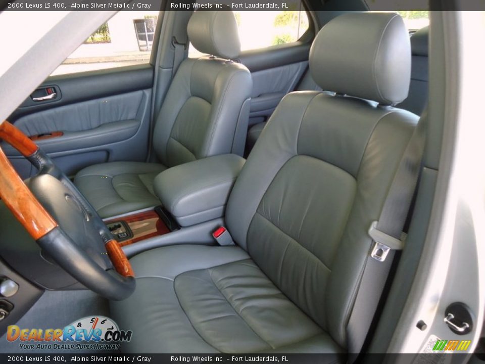 2000 Lexus LS 400 Alpine Silver Metallic / Gray Photo #16