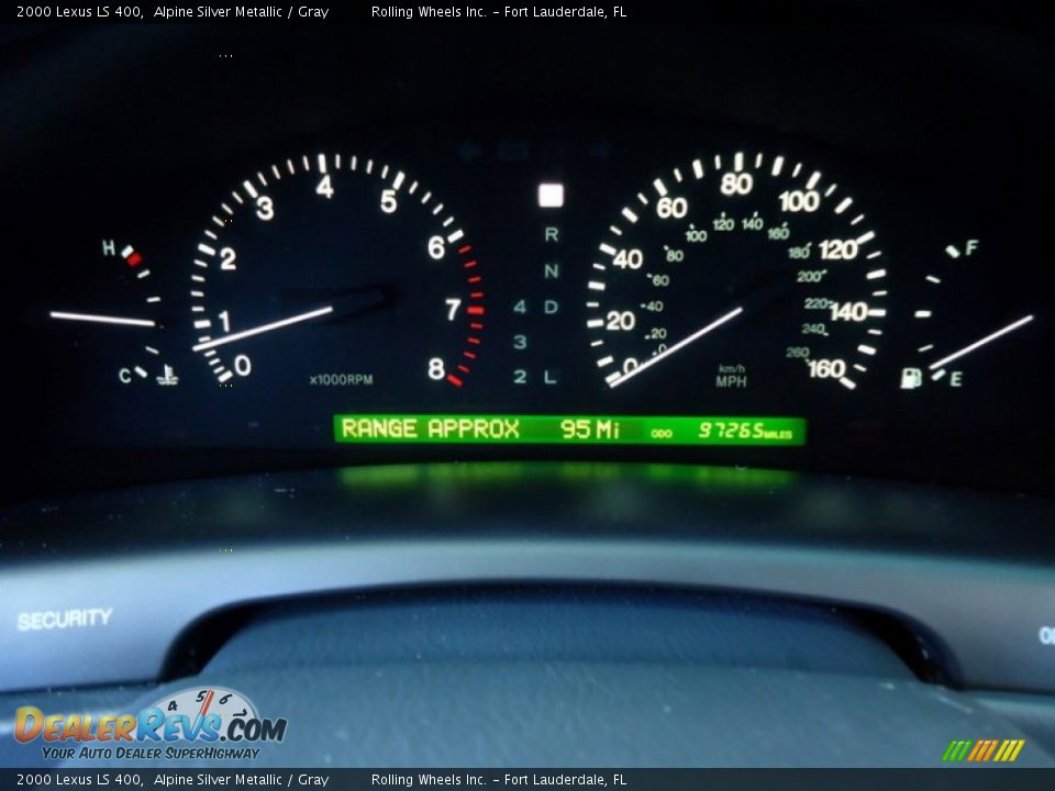 2000 Lexus LS 400 Alpine Silver Metallic / Gray Photo #21