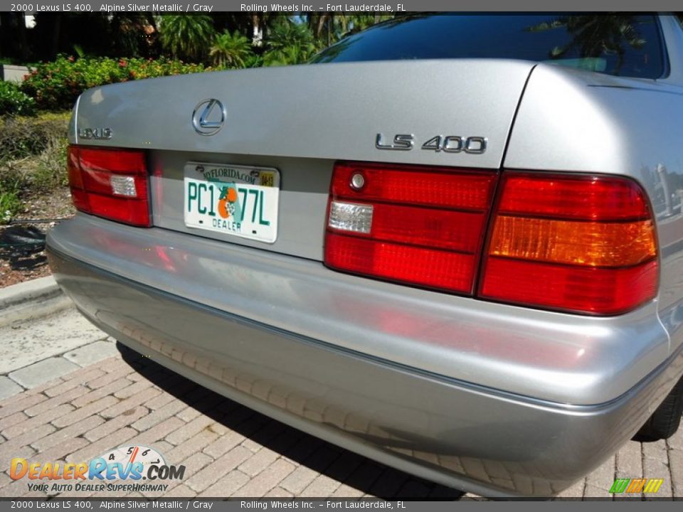 2000 Lexus LS 400 Alpine Silver Metallic / Gray Photo #35