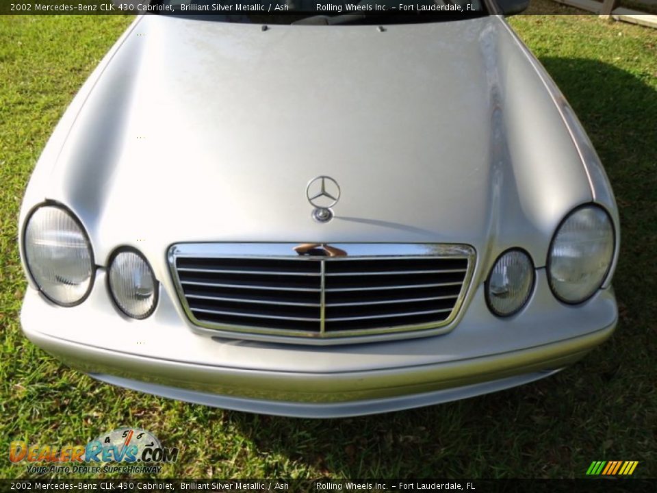 2002 Mercedes-Benz CLK 430 Cabriolet Brilliant Silver Metallic / Ash Photo #19