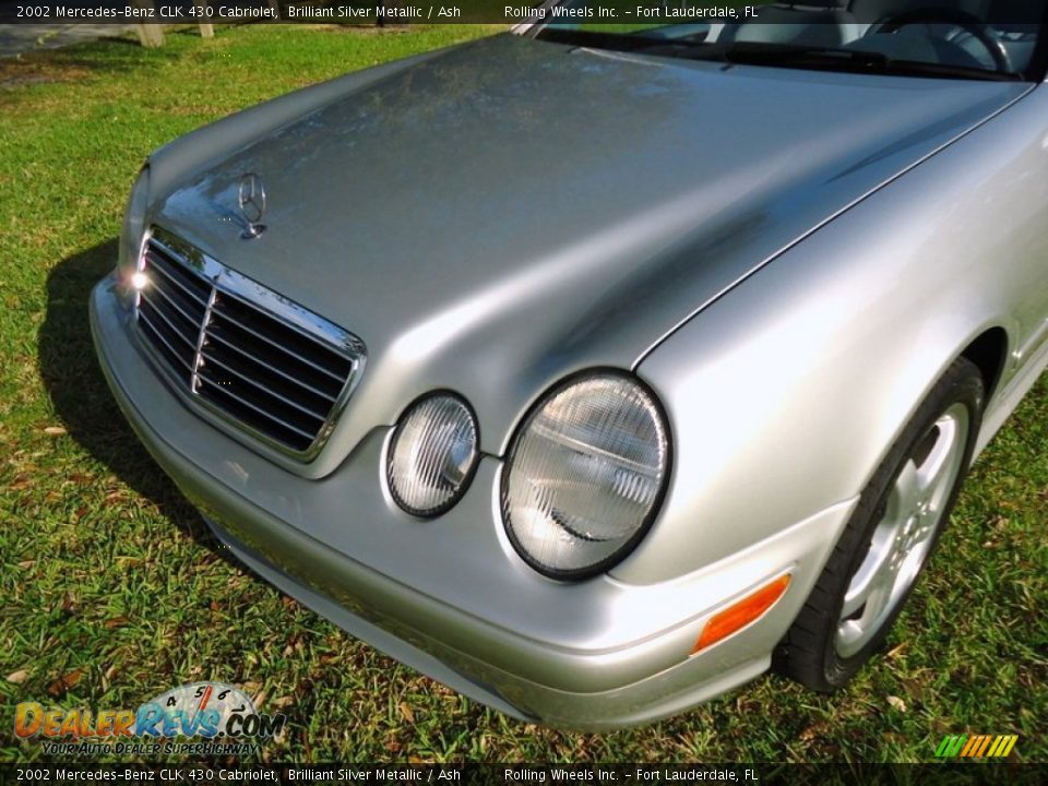 2002 Mercedes-Benz CLK 430 Cabriolet Brilliant Silver Metallic / Ash Photo #30