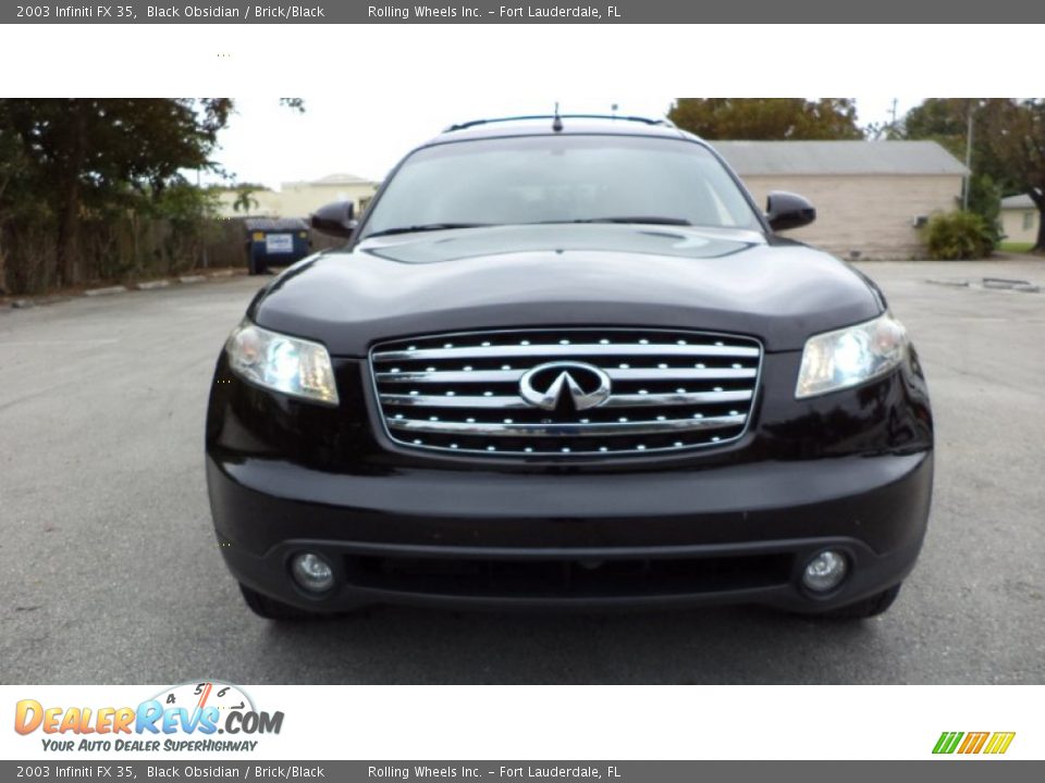 2003 Infiniti FX 35 Black Obsidian / Brick/Black Photo #2