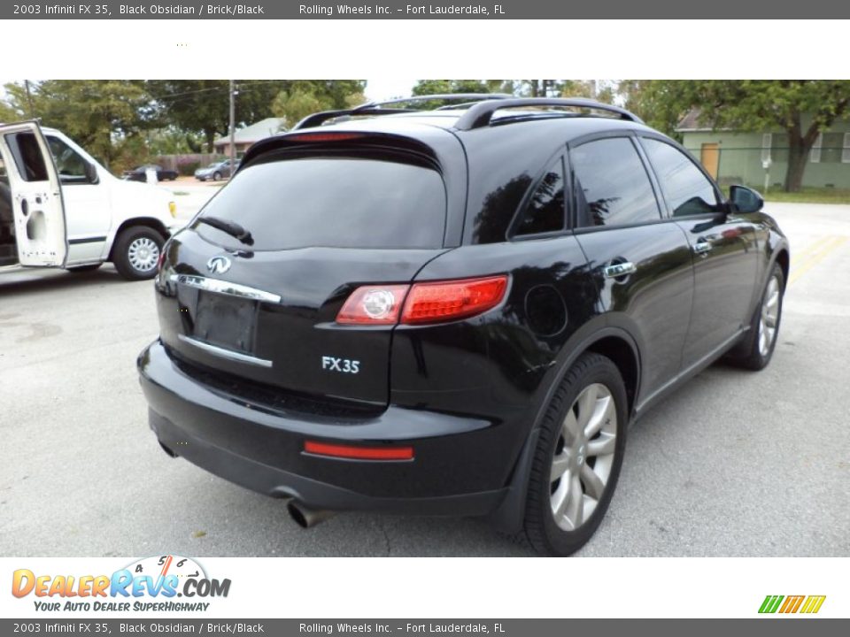 2003 Infiniti FX 35 Black Obsidian / Brick/Black Photo #5