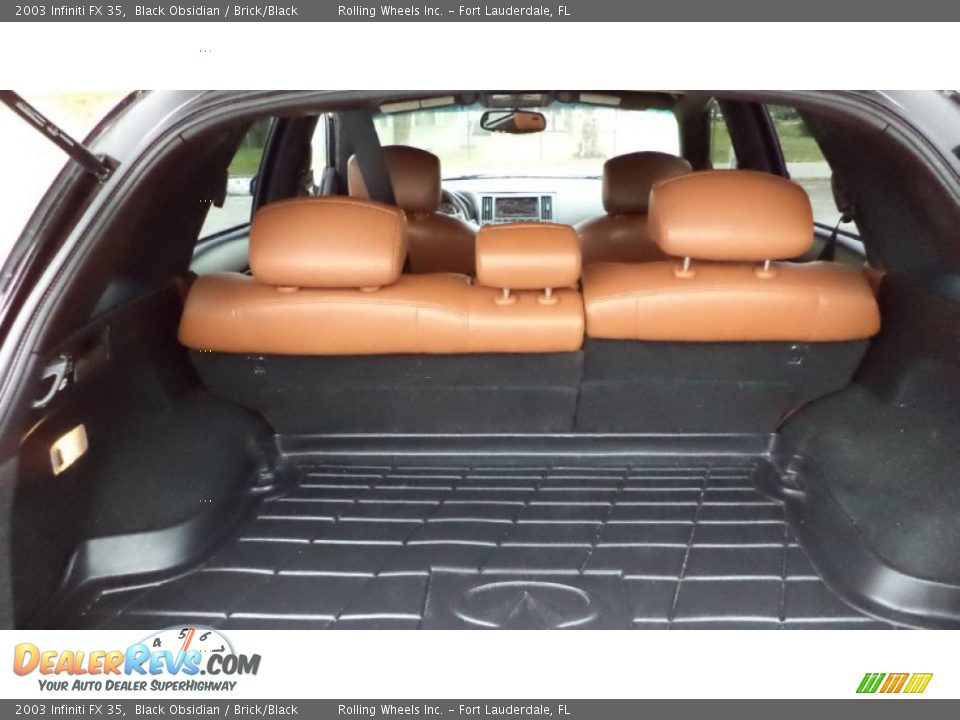2003 Infiniti FX 35 Black Obsidian / Brick/Black Photo #6