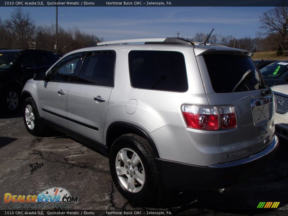 2010 GMC Acadia SLE Quicksilver Metallic / Ebony Photo #8