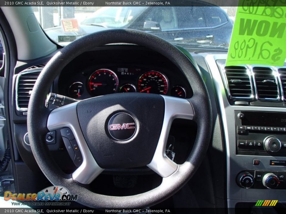 2010 GMC Acadia SLE Quicksilver Metallic / Ebony Photo #18