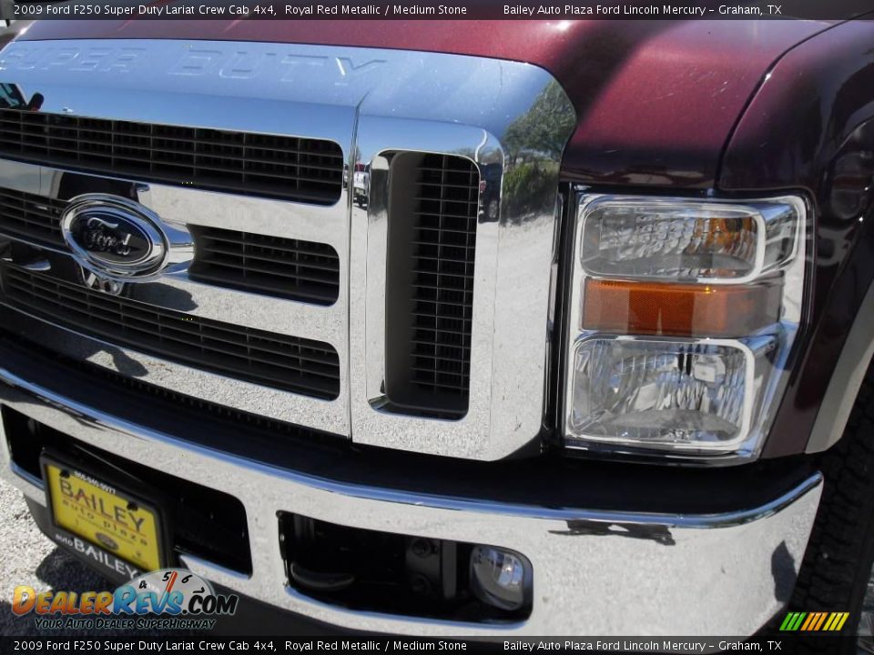 2009 Ford F250 Super Duty Lariat Crew Cab 4x4 Royal Red Metallic / Medium Stone Photo #1