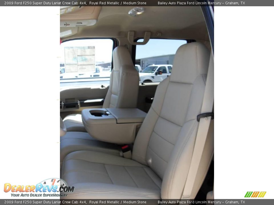 2009 Ford F250 Super Duty Lariat Crew Cab 4x4 Royal Red Metallic / Medium Stone Photo #11