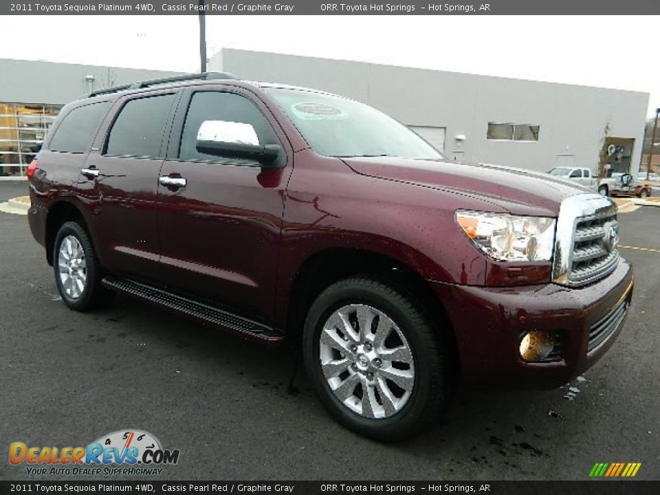 2011 Toyota Sequoia Platinum 4WD Cassis Pearl Red / Graphite Gray Photo #1