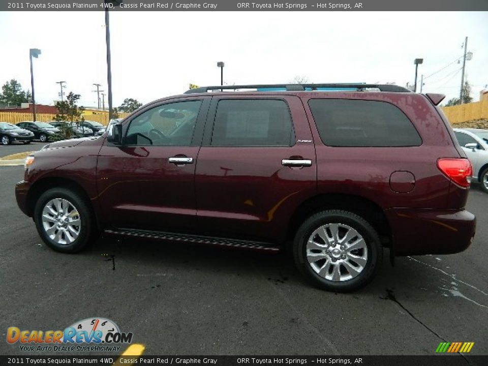 2011 Toyota Sequoia Platinum 4WD Cassis Pearl Red / Graphite Gray Photo #2